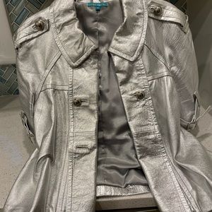 Cute silver leather jacket